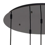 NLK15599 Acme 5 Light Round Pendant Black Chrome Matt Black
