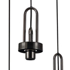 NLK15599 Acme 5 Light Round Pendant Black Chrome Matt Black