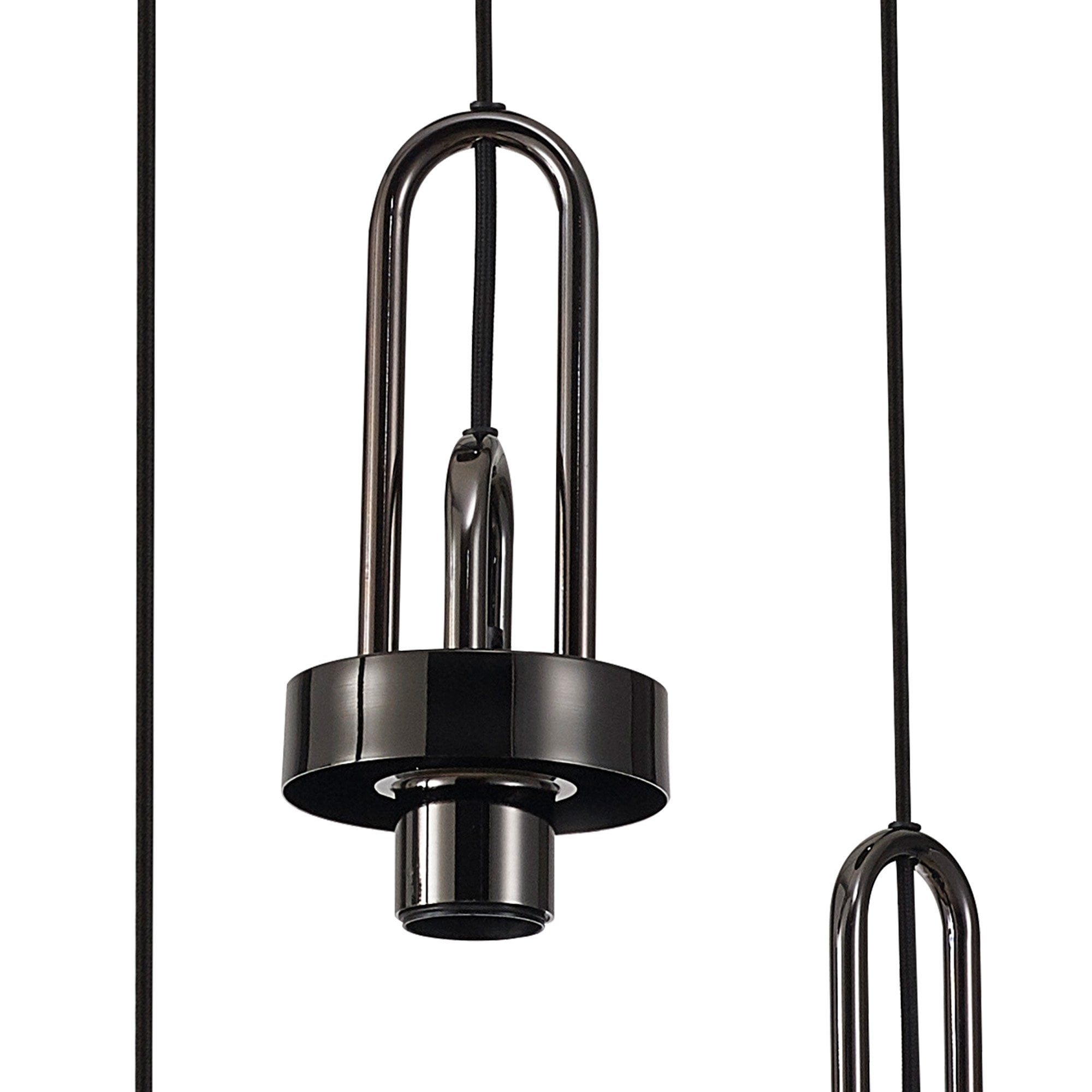 NLK15599 Acme 5 Light Round Pendant Black Chrome Matt Black