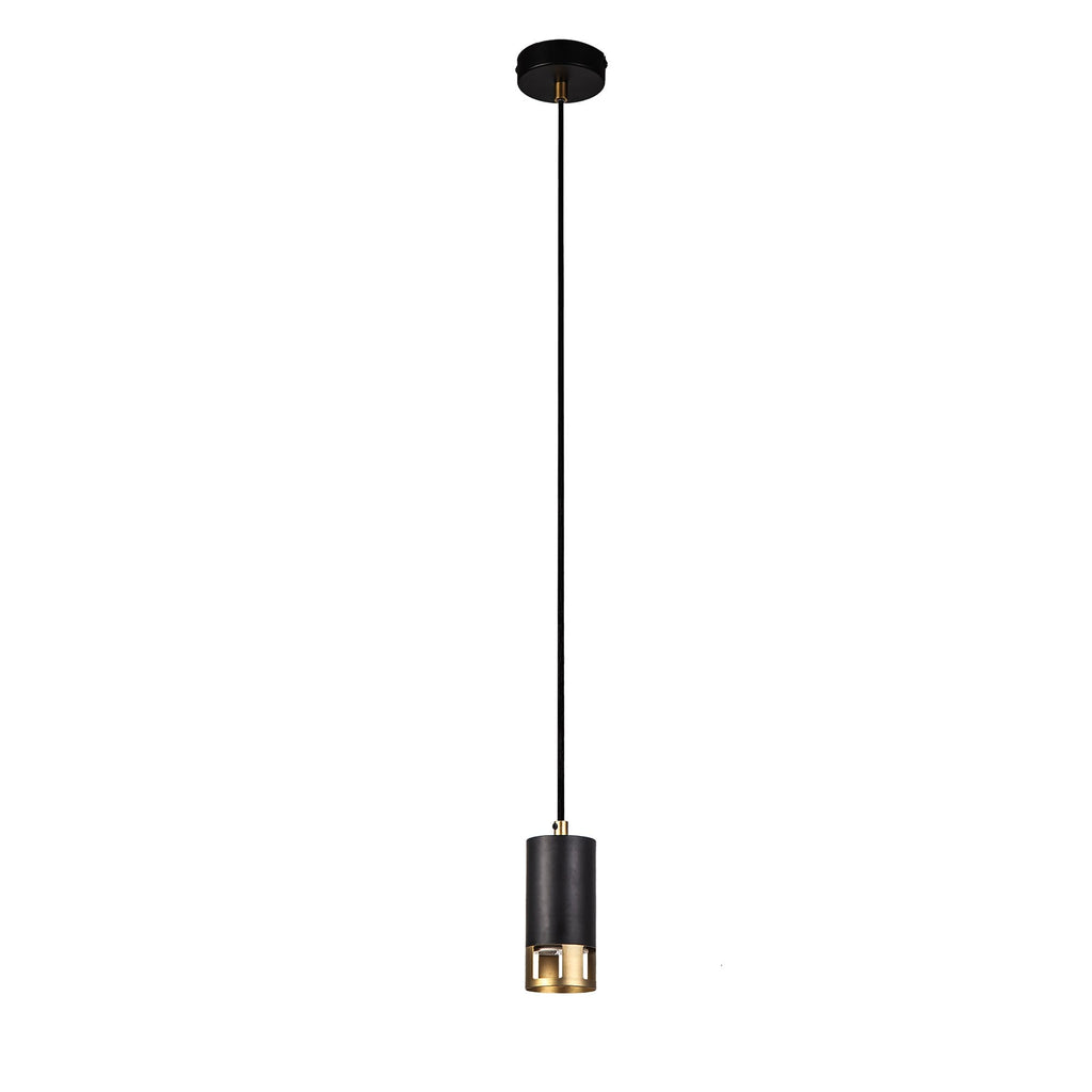 NL71239 Adner 1 Light Pendant Black Painted Gold