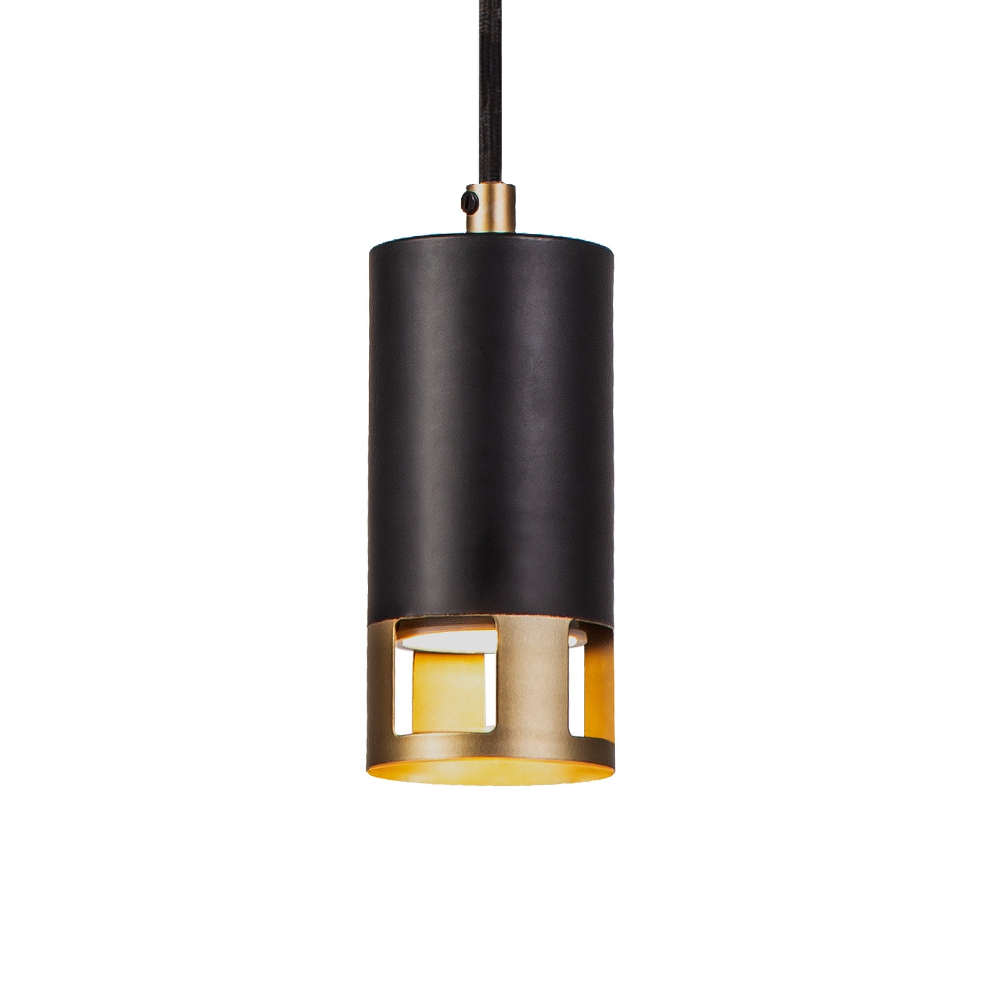 NL71239 Adner 1 Light Pendant Black Painted Gold