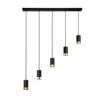 NL71249 Adner 5 Light Bar Pendant Black Painted Gold