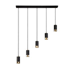 NL71249 Adner 5 Light Bar Pendant Black Painted Gold