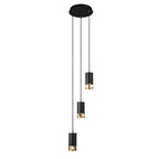 NL71259 Adner 3 Light Round Pendant Black Painted Gold