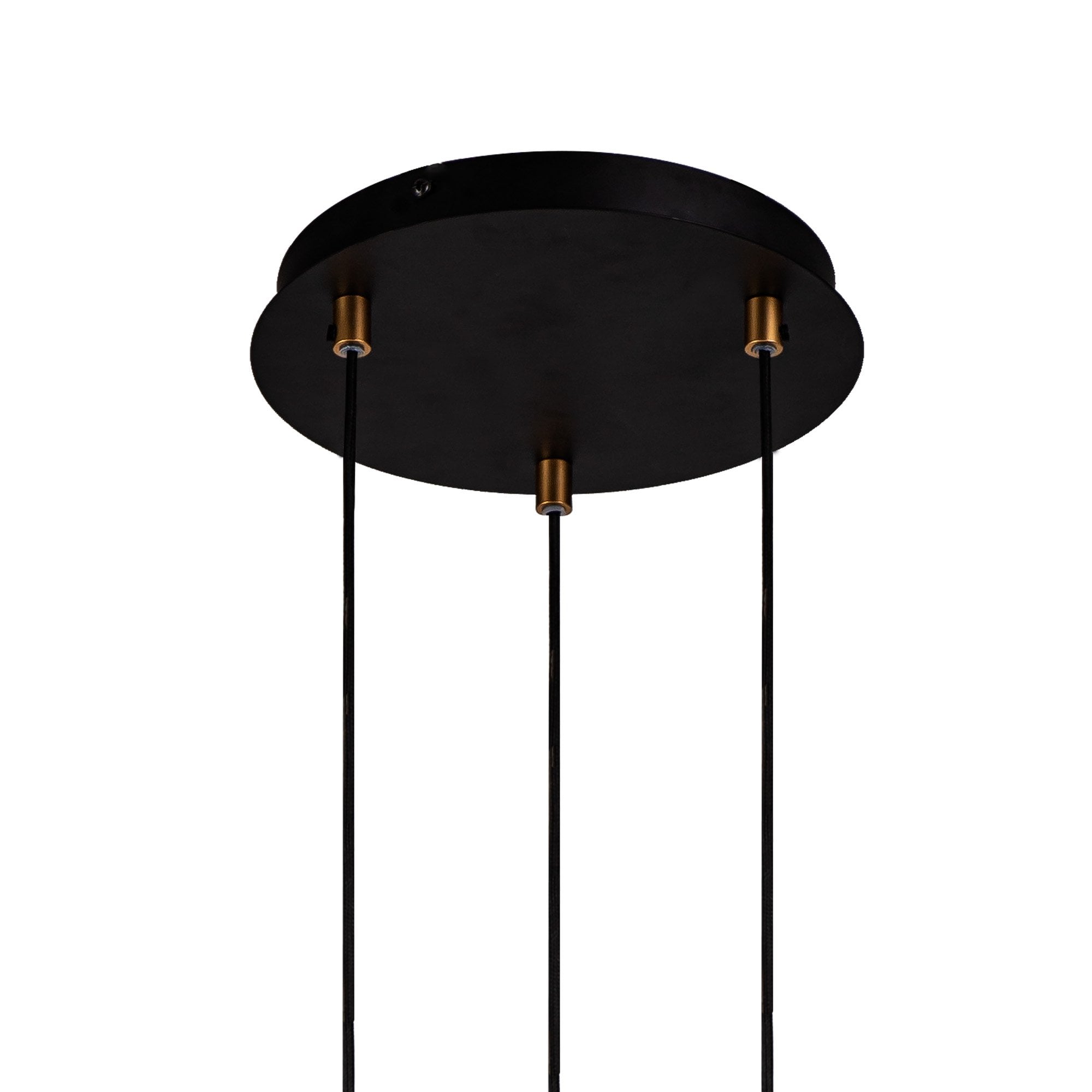NL71259 Adner 3 Light Round Pendant Black Painted Gold