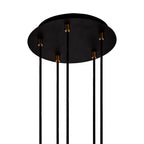 NL71269 Adner 5 Light Round Pendant Black Painted Gold