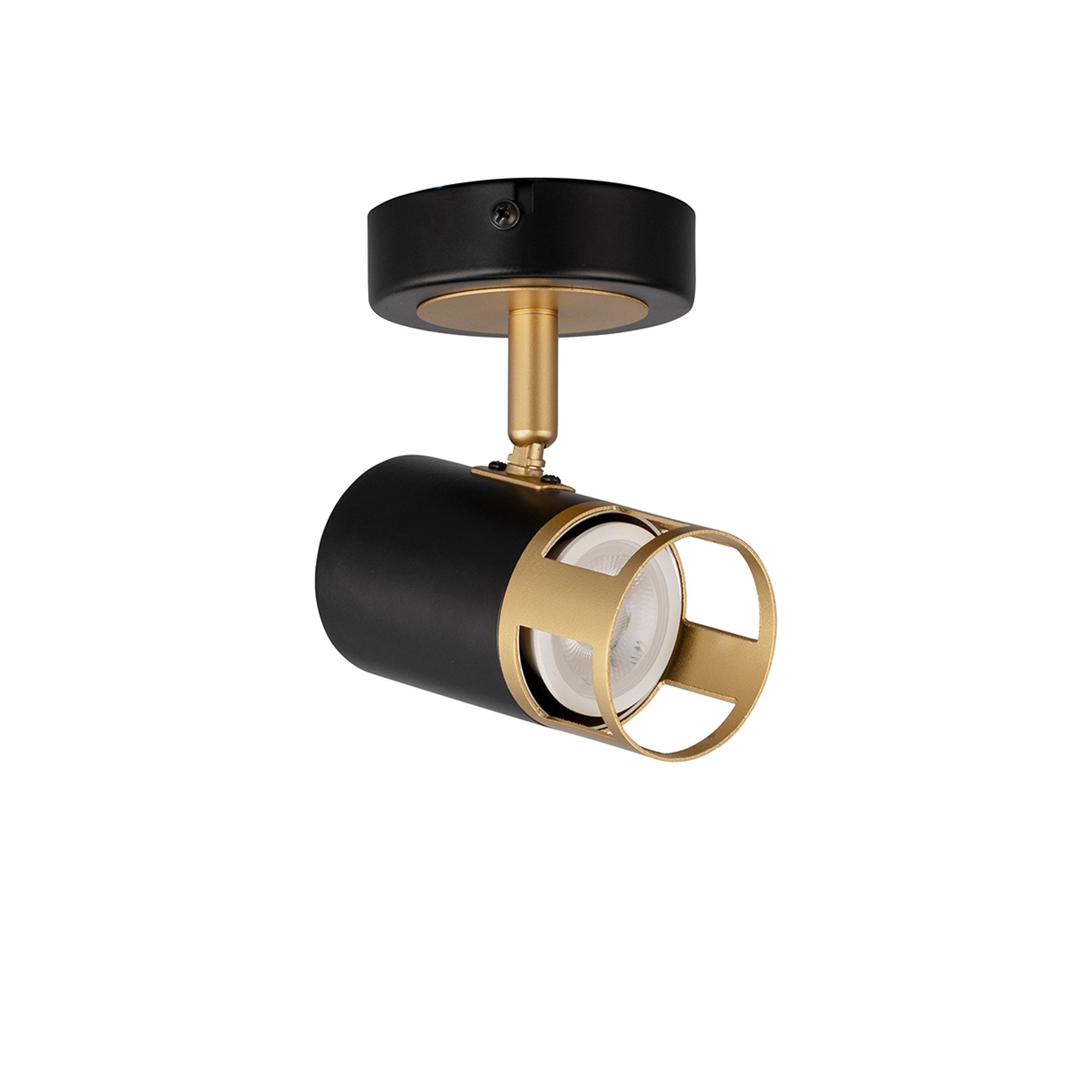 NL99539 Adner 1 Light Spotlight Black Painted Gold