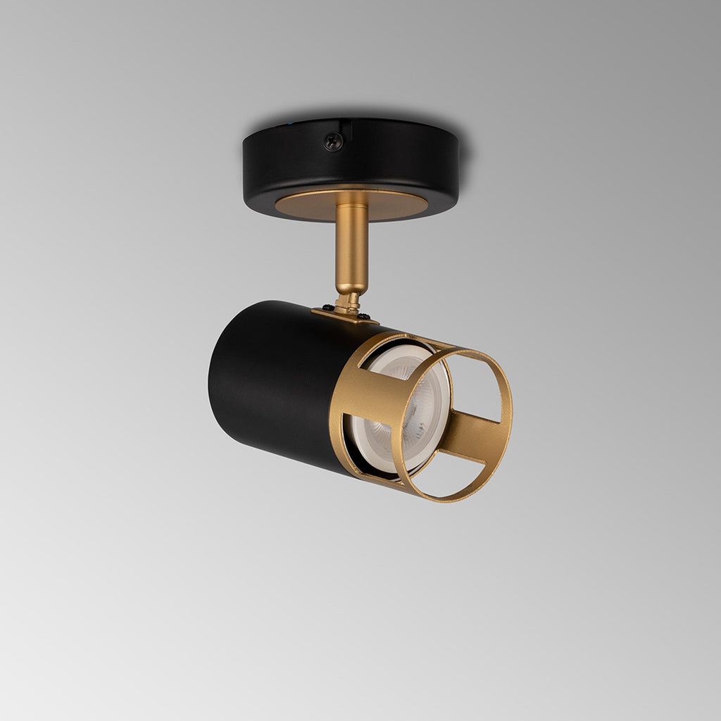 NL99539 Adner 1 Light Spotlight Black Painted Gold