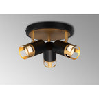 NL99549 Adner 3 Light Round Spotlight Black Painted Gold