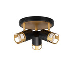 NL99549 Adner 3 Light Round Spotlight Black Painted Gold