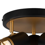 NL99549 Adner 3 Light Round Spotlight Black Painted Gold