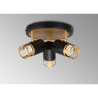 NL99549 Adner 3 Light Round Spotlight Black Painted Gold