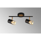 NL99559 Adner 2 Light Linear Bar Spotlight Black Painted Gold