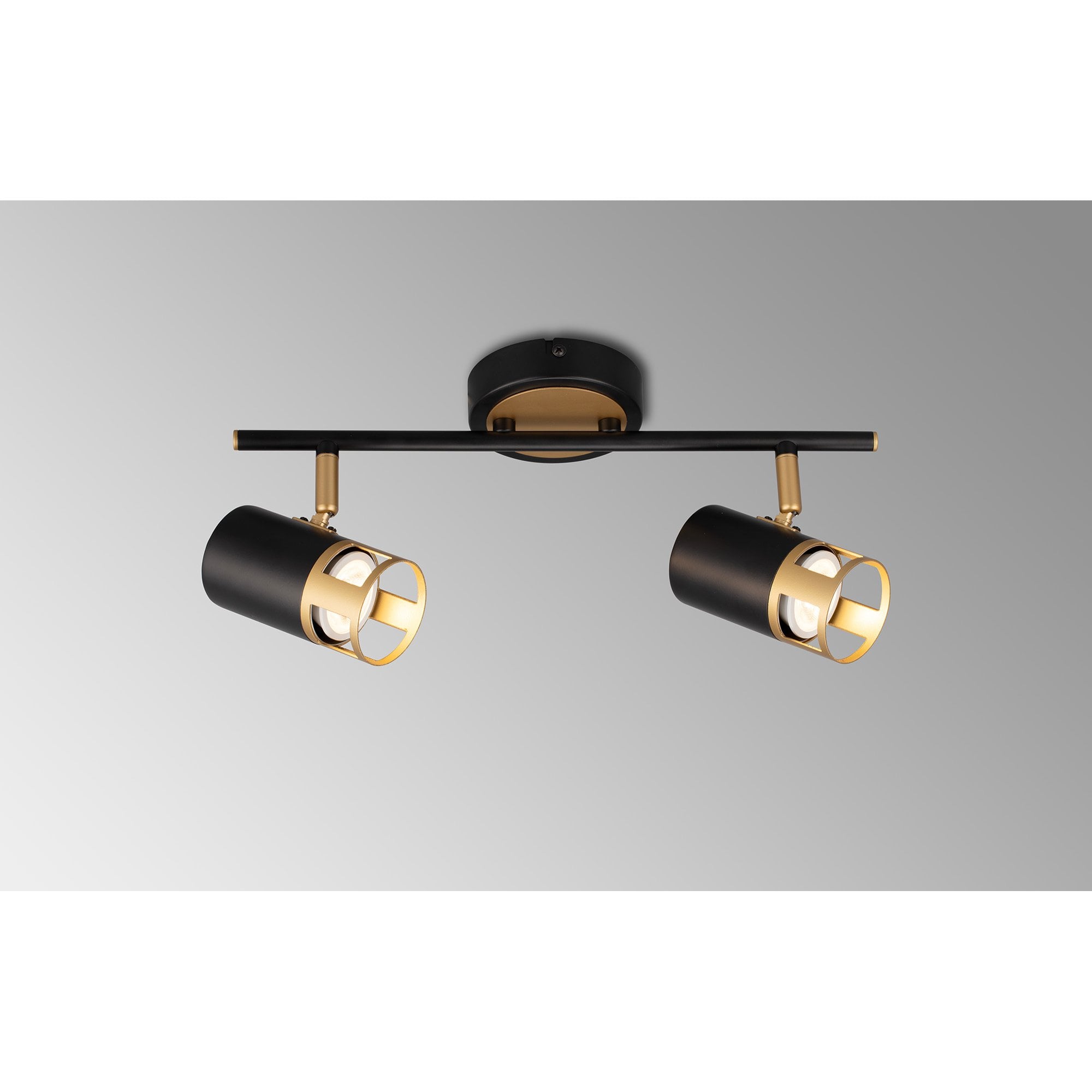 NL99559 Adner 2 Light Linear Bar Spotlight Black Painted Gold