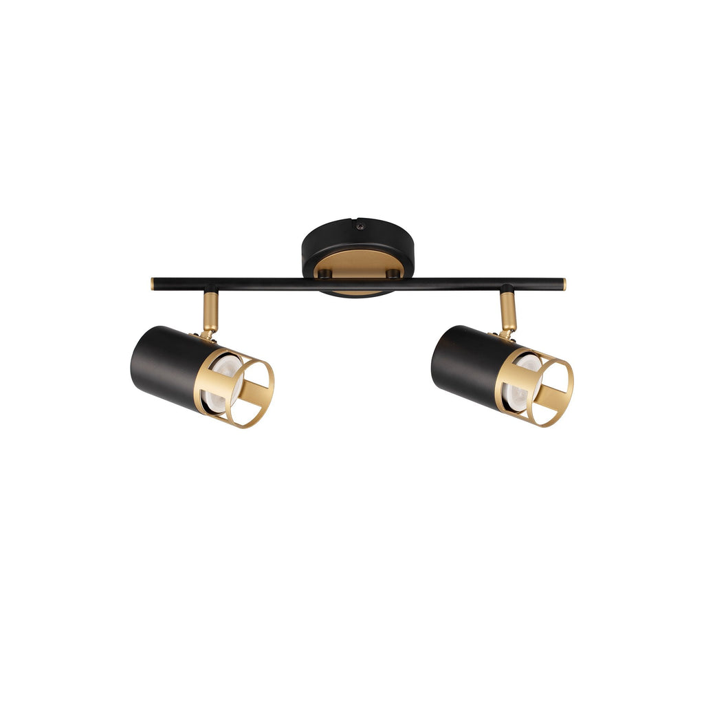 NL99559 Adner 2 Light Linear Bar Spotlight Black Painted Gold
