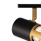 NL99559 Adner 2 Light Linear Bar Spotlight Black Painted Gold