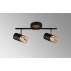 NL99559 Adner 2 Light Linear Bar Spotlight Black Painted Gold