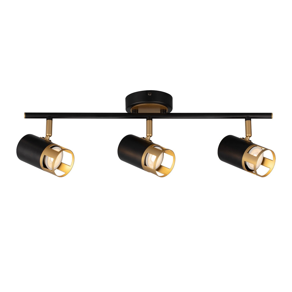 NL99569 Adner 3 Light Linear Bar Spotlight Black Painted Gold