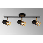 NL99569 Adner 3 Light Linear Bar Spotlight Black Painted Gold