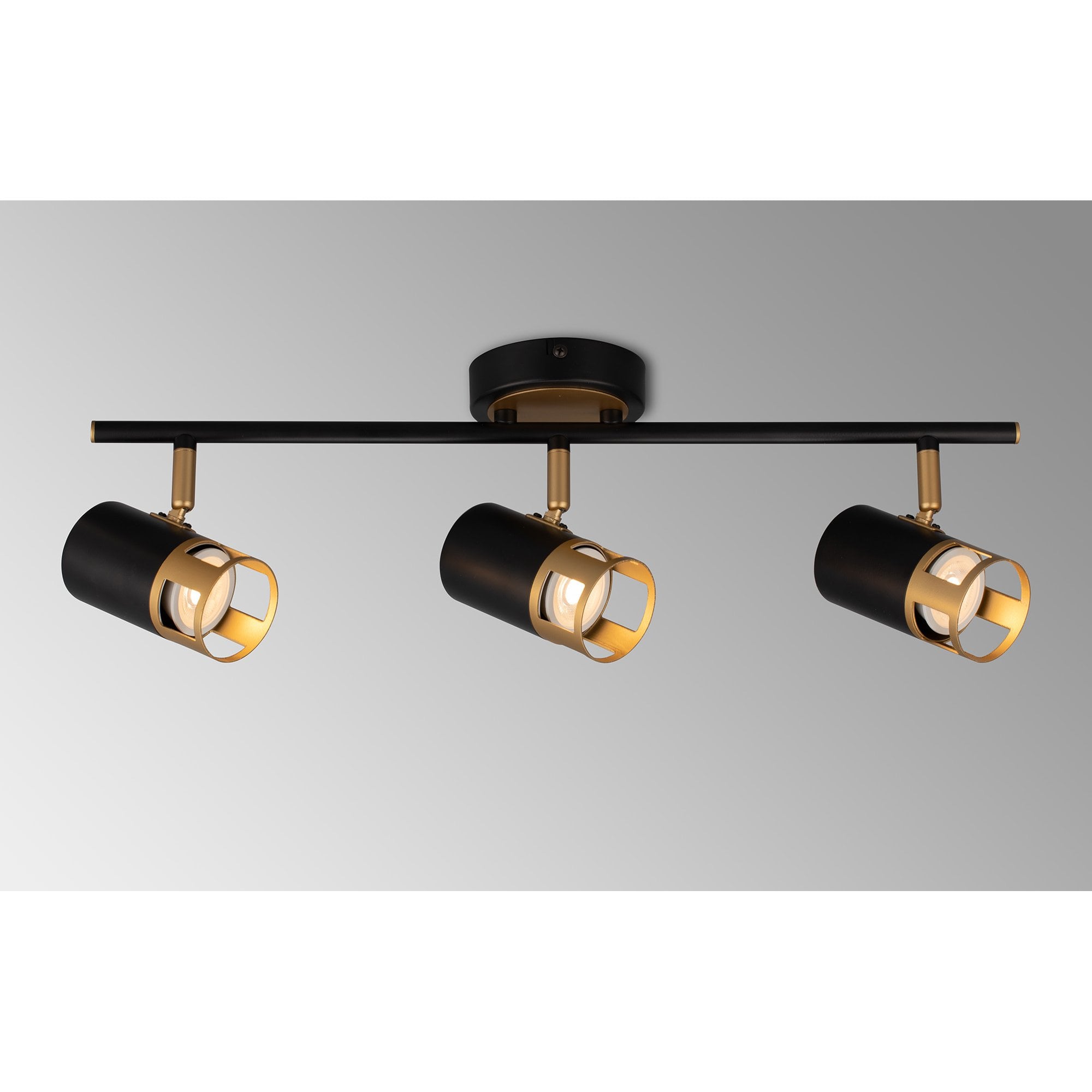 NL99569 Adner 3 Light Linear Bar Spotlight Black Painted Gold