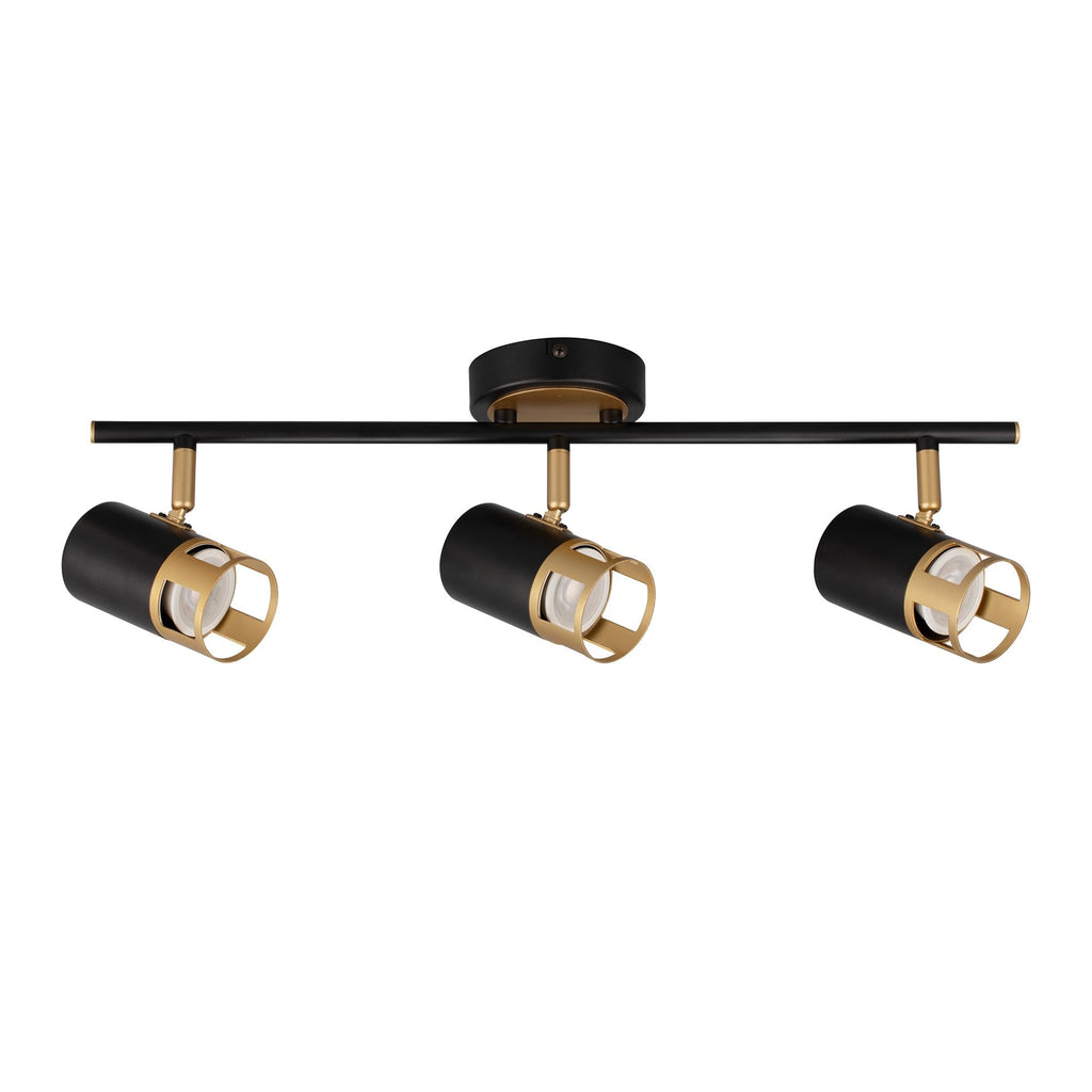 NL99569 Adner 3 Light Linear Bar Spotlight Black Painted Gold