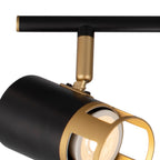 NL99569 Adner 3 Light Linear Bar Spotlight Black Painted Gold