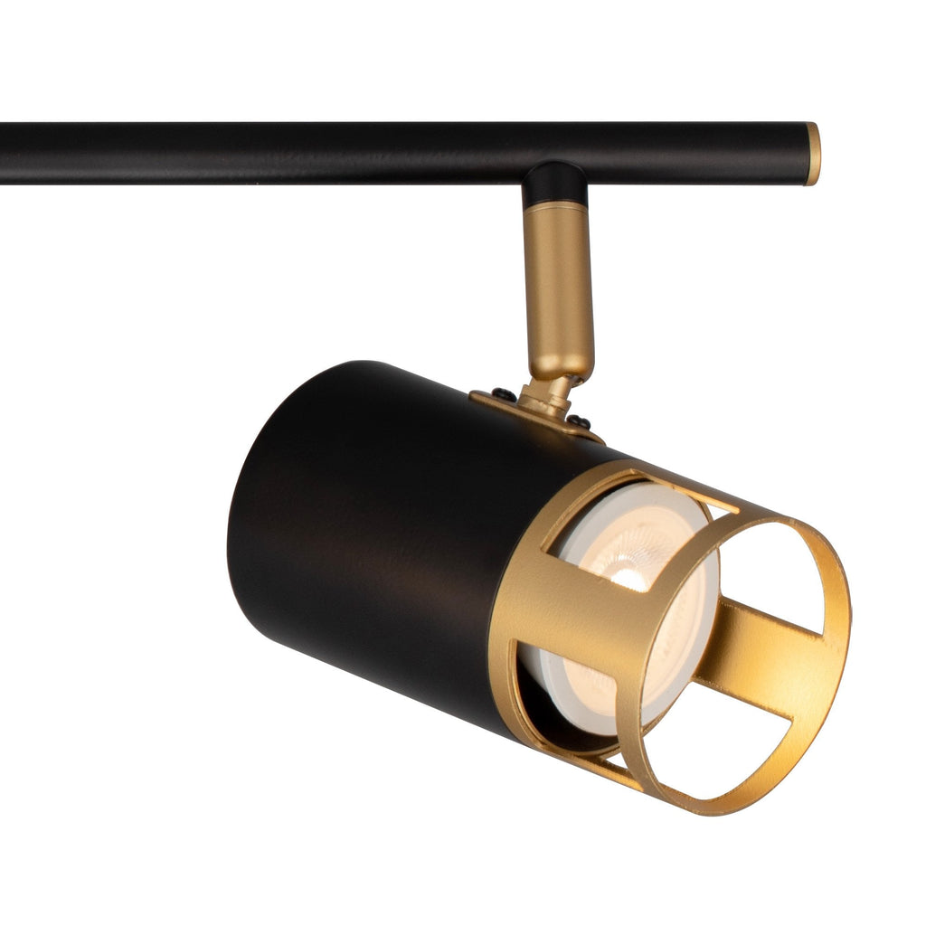 NL99569 Adner 3 Light Linear Bar Spotlight Black Painted Gold