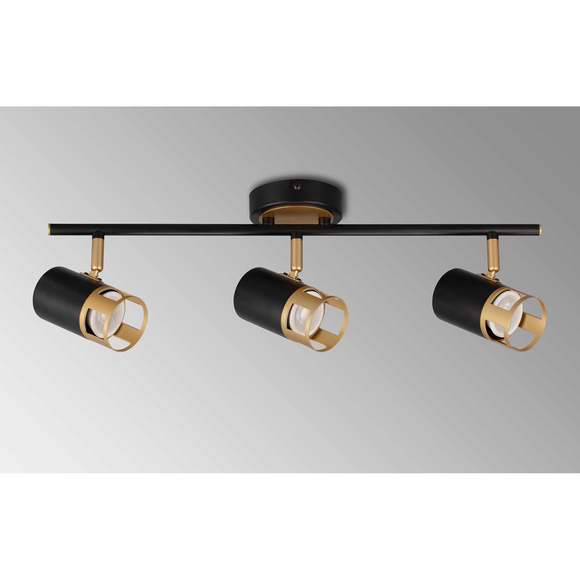 NL99569 Adner 3 Light Linear Bar Spotlight Black Painted Gold