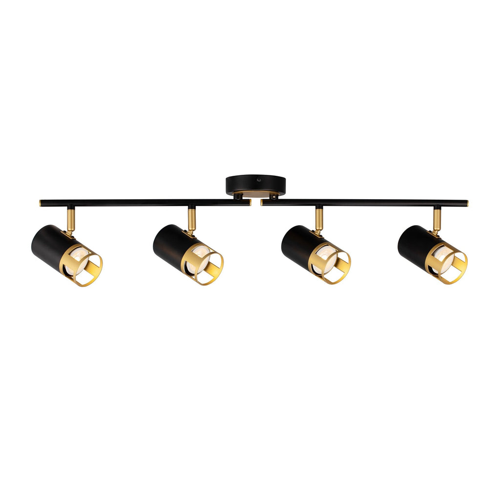 NL99579 Adner 4 Light Linear Bar Spotlight Black Painted Gold