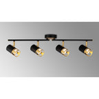 NL99579 Adner 4 Light Linear Bar Spotlight Black Painted Gold