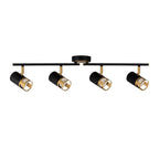 NL99579 Adner 4 Light Linear Bar Spotlight Black Painted Gold