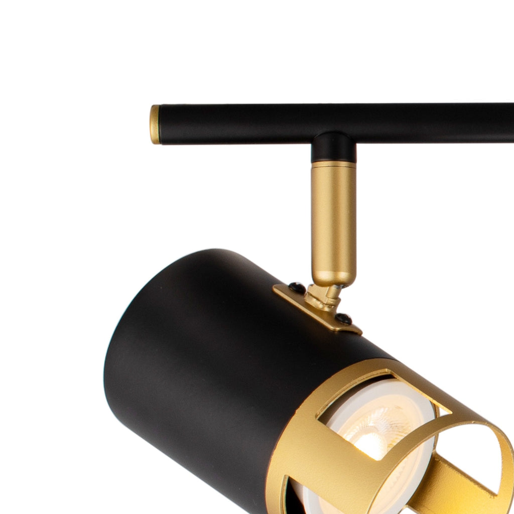 NL99579 Adner 4 Light Linear Bar Spotlight Black Painted Gold