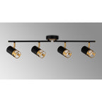 NL99579 Adner 4 Light Linear Bar Spotlight Black Painted Gold