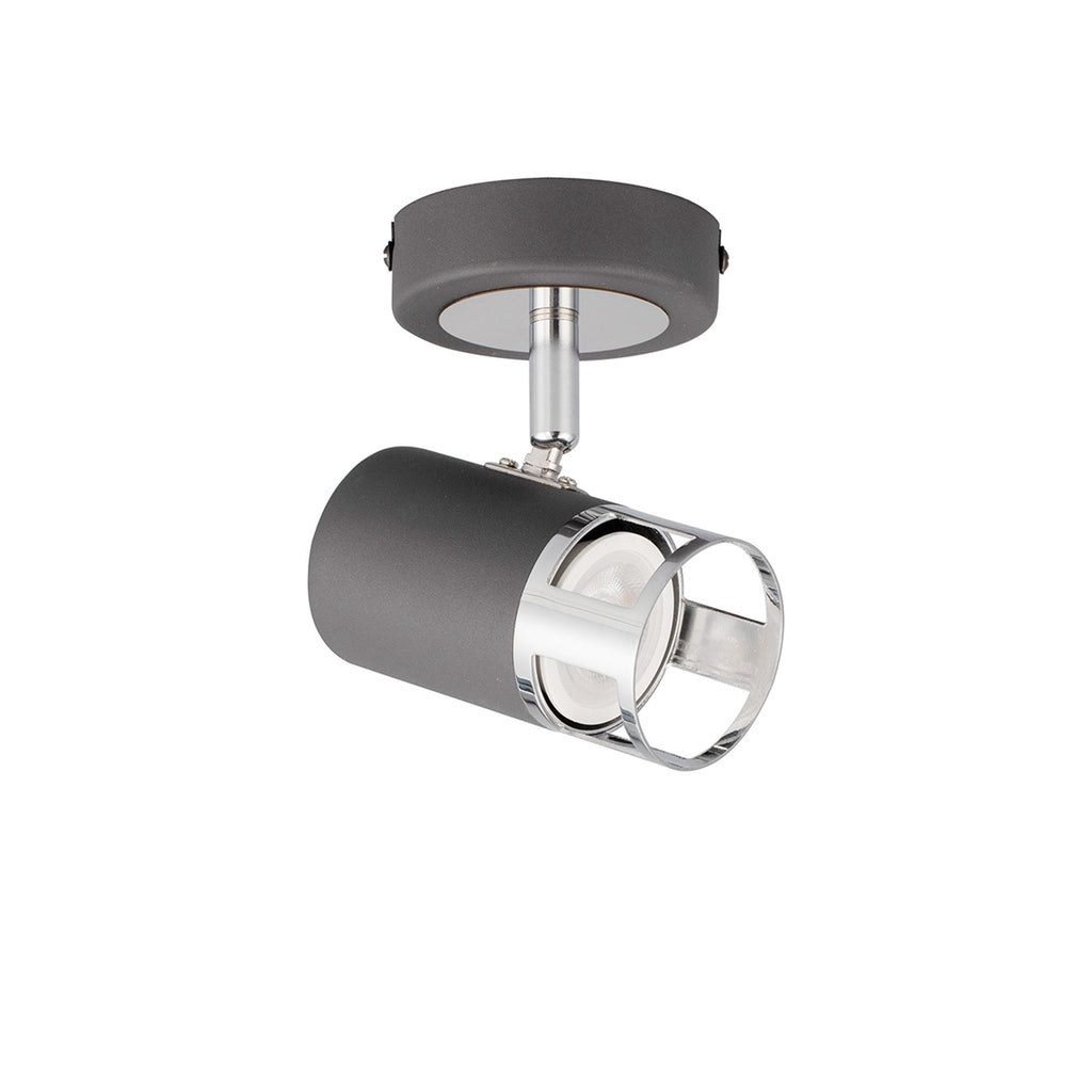 NL99589 Adner 1 Light Spotlight Graphite Polished Chrome