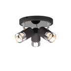 NL99599 Adner 3 Light Round Spotlight Graphite Polished Chrome
