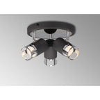 NL99599 Adner 3 Light Round Spotlight Graphite Polished Chrome