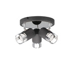 NL99599 Adner 3 Light Round Spotlight Graphite Polished Chrome