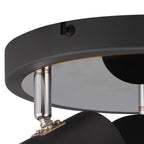 NL99599 Adner 3 Light Round Spotlight Graphite Polished Chrome