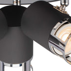 NL99599 Adner 3 Light Round Spotlight Graphite Polished Chrome