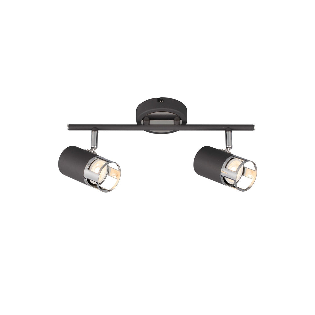 NL99609 Adner 2 Light Linear Bar Spotlight Graphite Polished Chrome