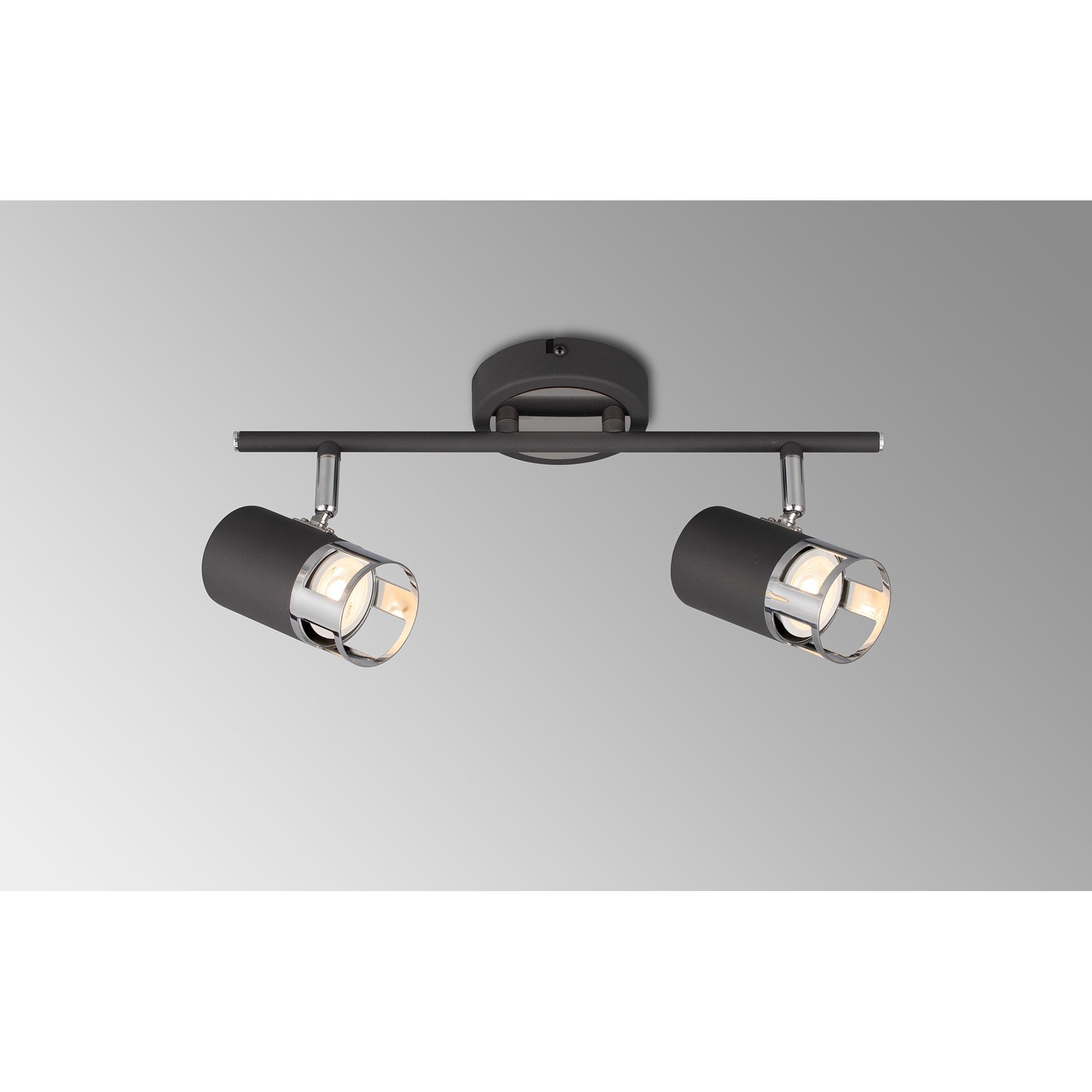 NL99609 Adner 2 Light Linear Bar Spotlight Graphite Polished Chrome