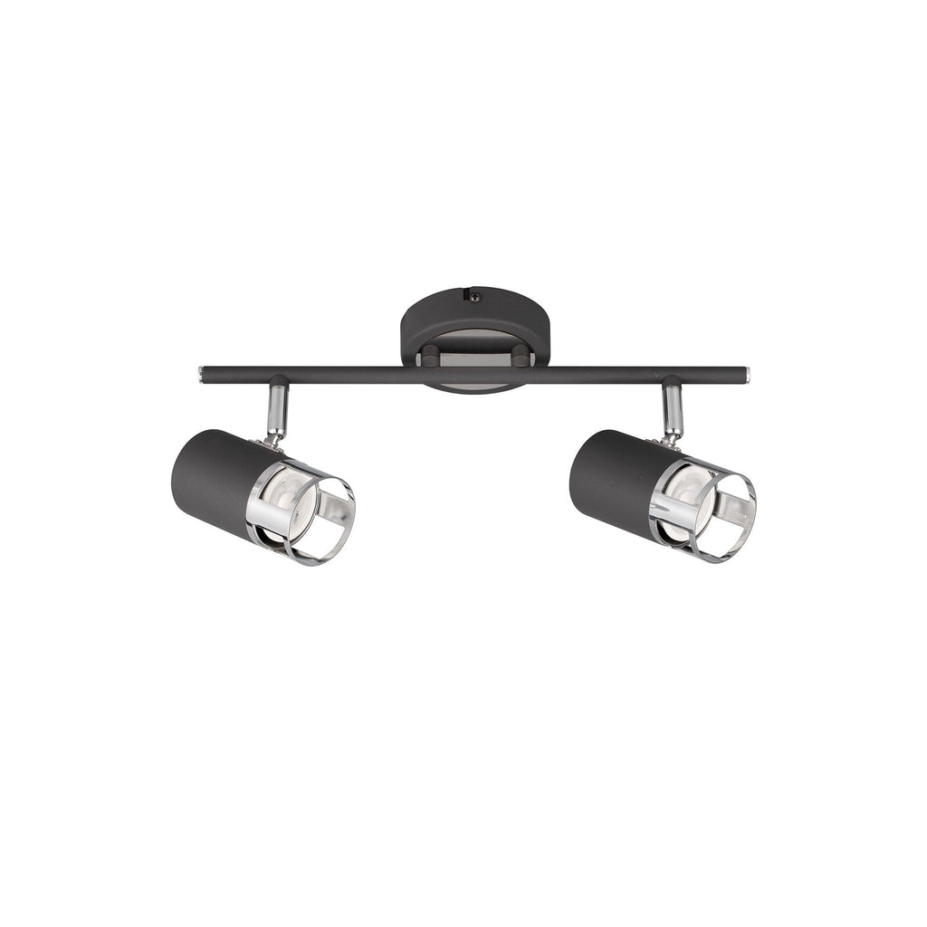 NL99609 Adner 2 Light Linear Bar Spotlight Graphite Polished Chrome