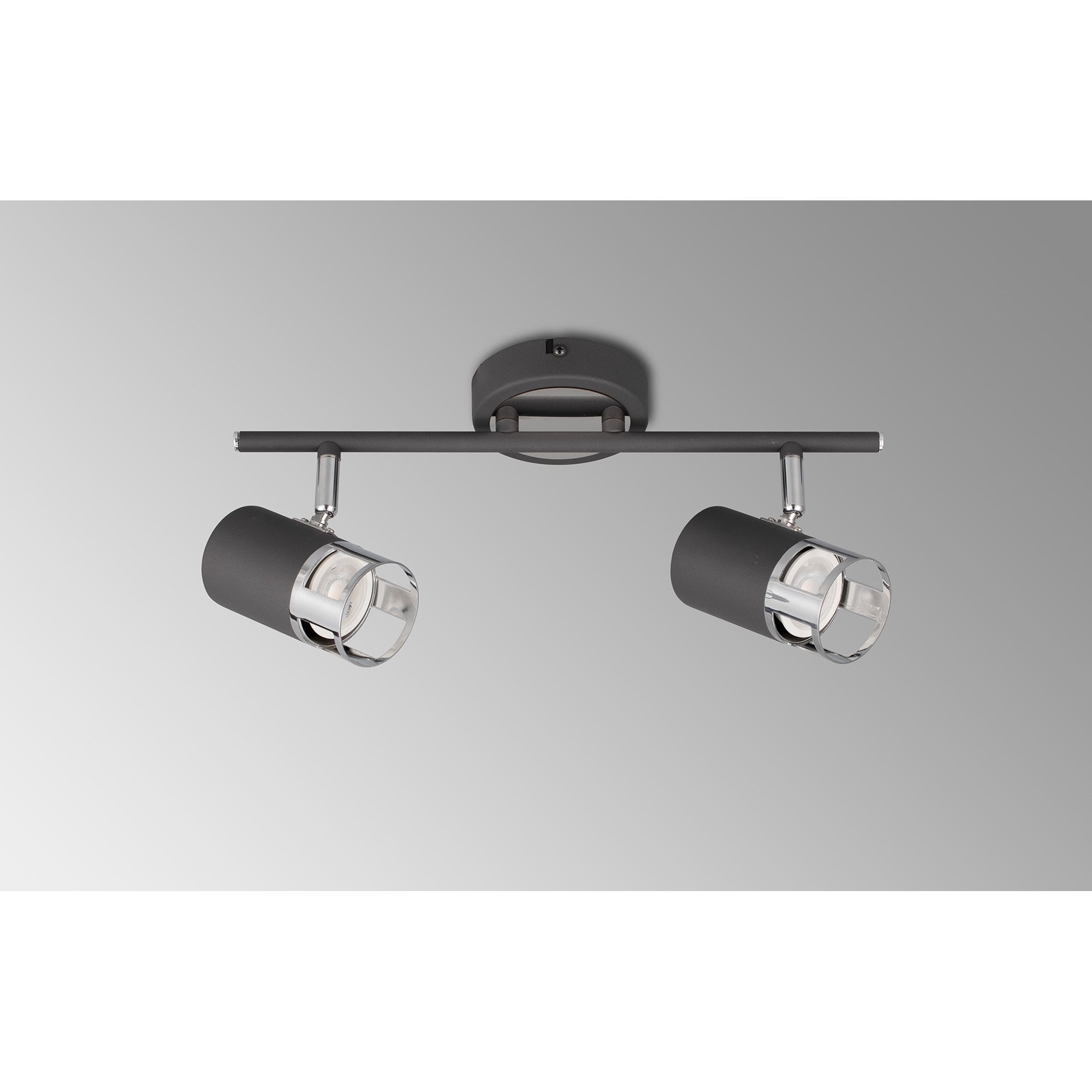 NL99609 Adner 2 Light Linear Bar Spotlight Graphite Polished Chrome