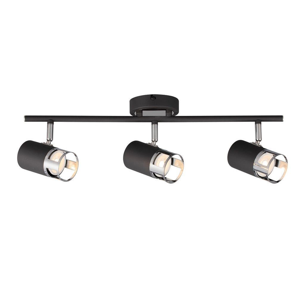NL99619 Adner 3 Light Linear Bar Spotlight Graphite Polished Chrome