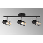 NL99619 Adner 3 Light Linear Bar Spotlight Graphite Polished Chrome