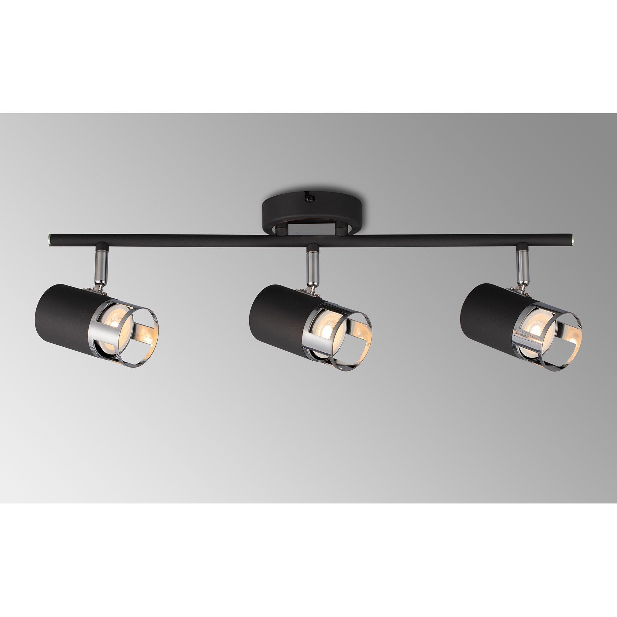 NL99619 Adner 3 Light Linear Bar Spotlight Graphite Polished Chrome