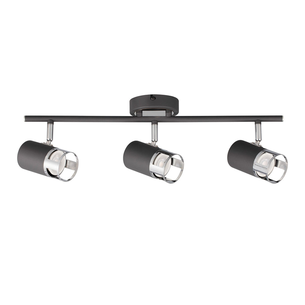 NL99619 Adner 3 Light Linear Bar Spotlight Graphite Polished Chrome