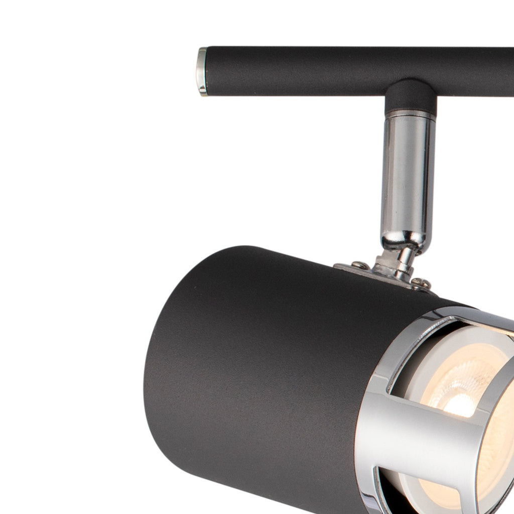 NL99619 Adner 3 Light Linear Bar Spotlight Graphite Polished Chrome