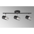 NL99619 Adner 3 Light Linear Bar Spotlight Graphite Polished Chrome