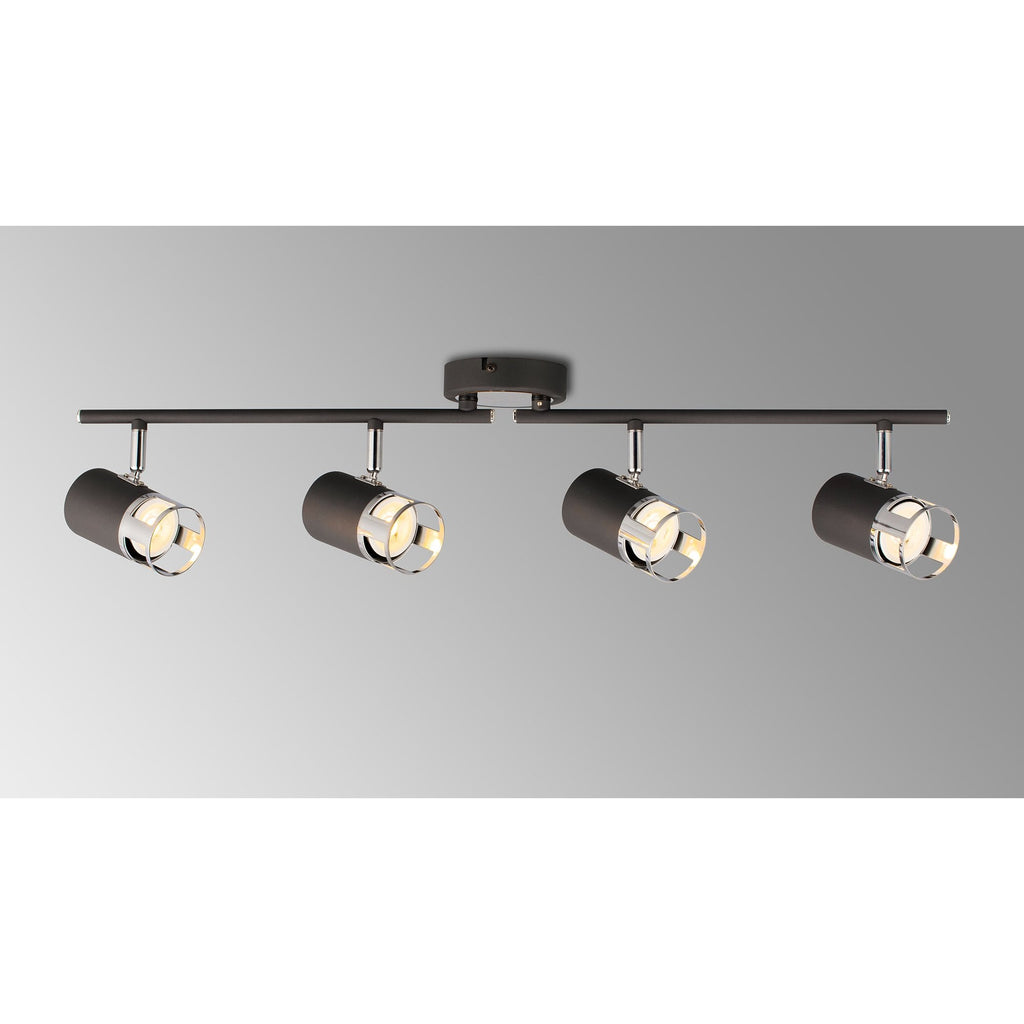 NL99629 Adner 4 Light Linear Bar Spotlight Graphite Polished Chrome